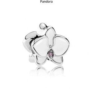 Pandora White Orchid Charm
